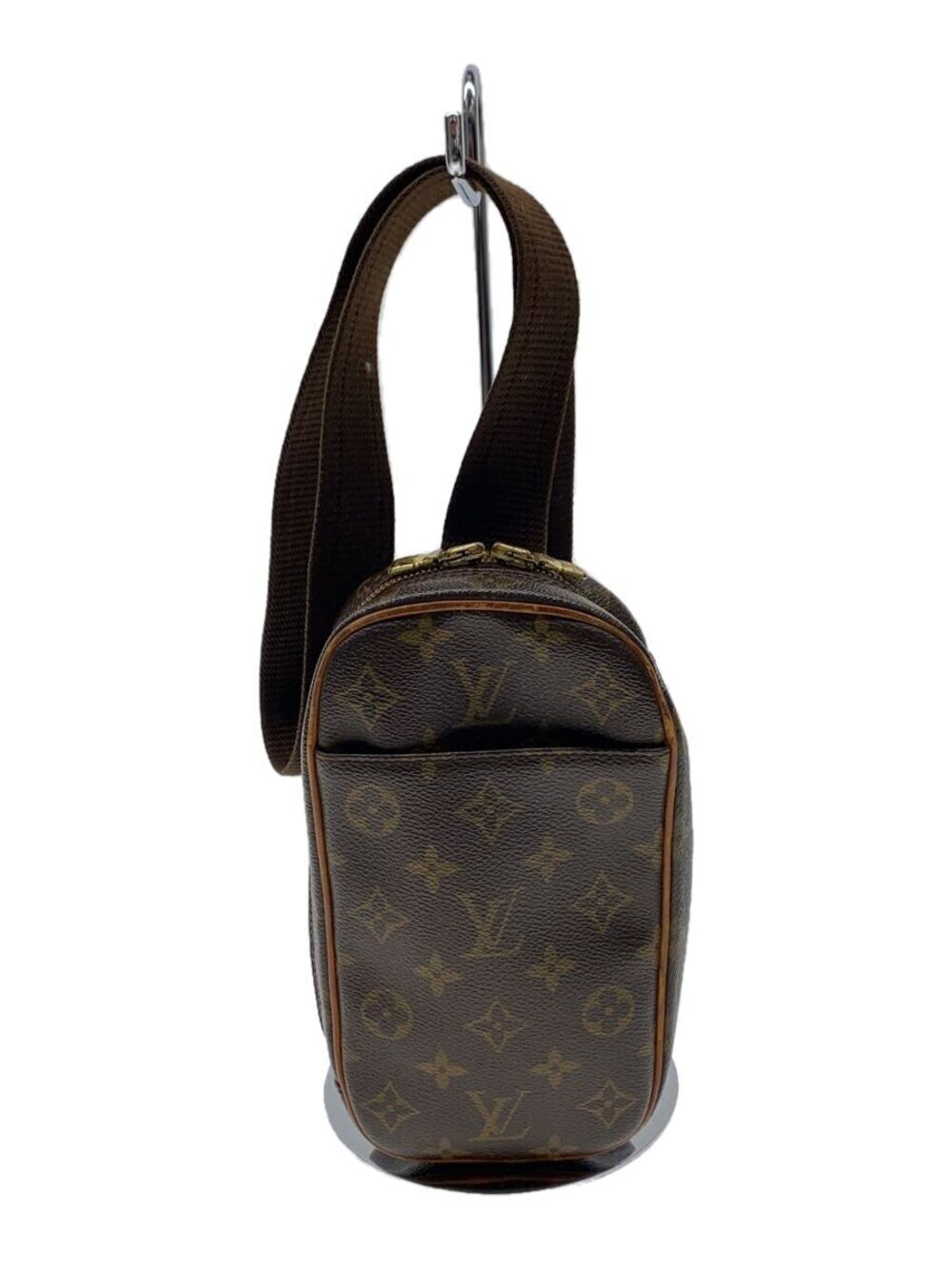 Louis Vuitton Pochette Gange Monogram Canvas Brown Leather Brown Monogram